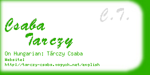 csaba tarczy business card